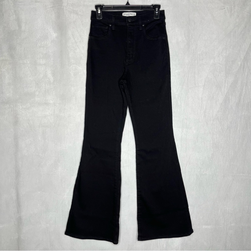 Abercrombie & Fitch Black Flare Ultra High Rise Jeans - Picture 5 of 8